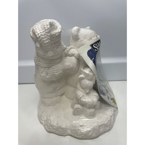 NEW VINTAGE Wee Crafts Accents Unlimited #64028 Bears & Snowman CHRISTMAS - Picture 3 of 7